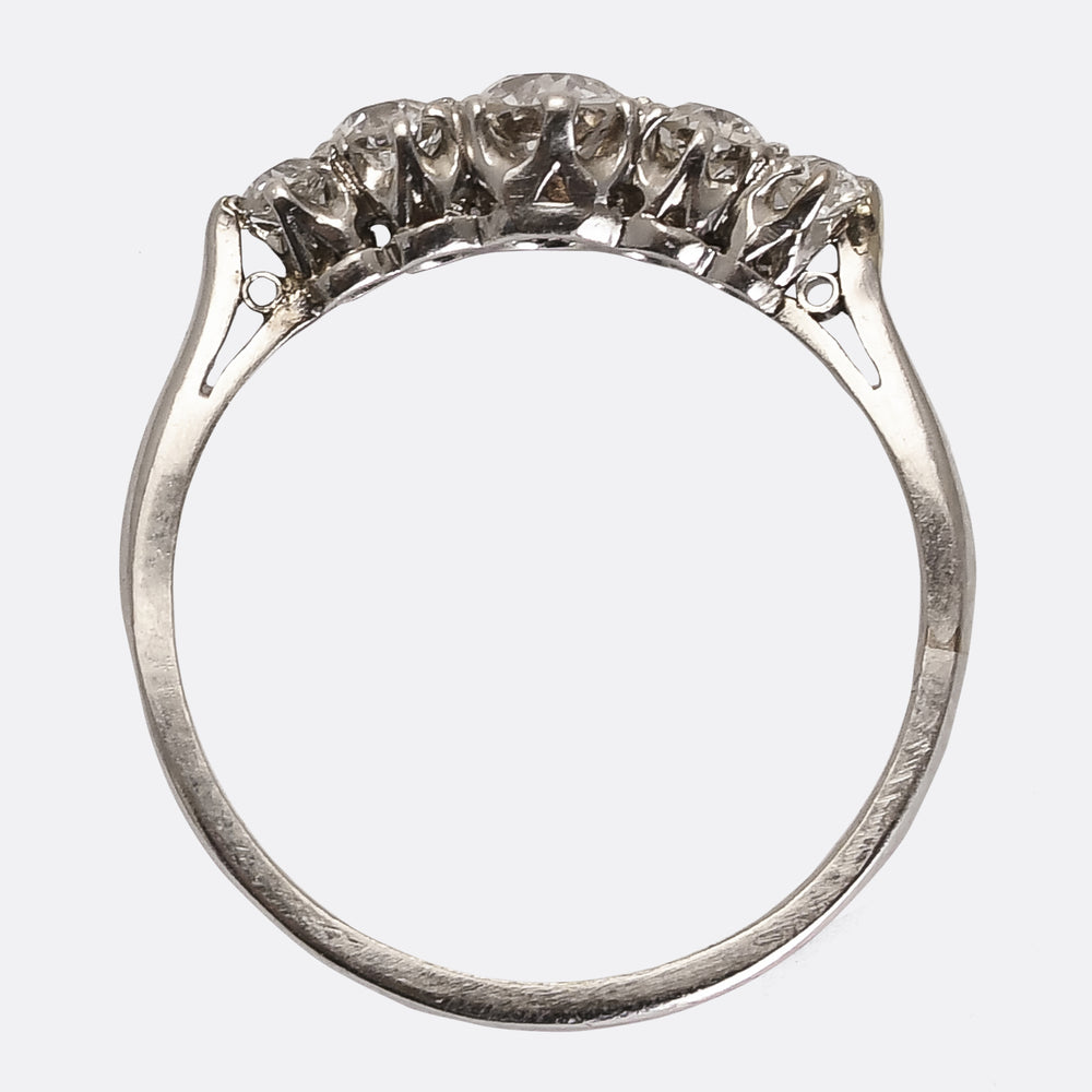 Art Deco Graduated Diamond 5-Stone Ring