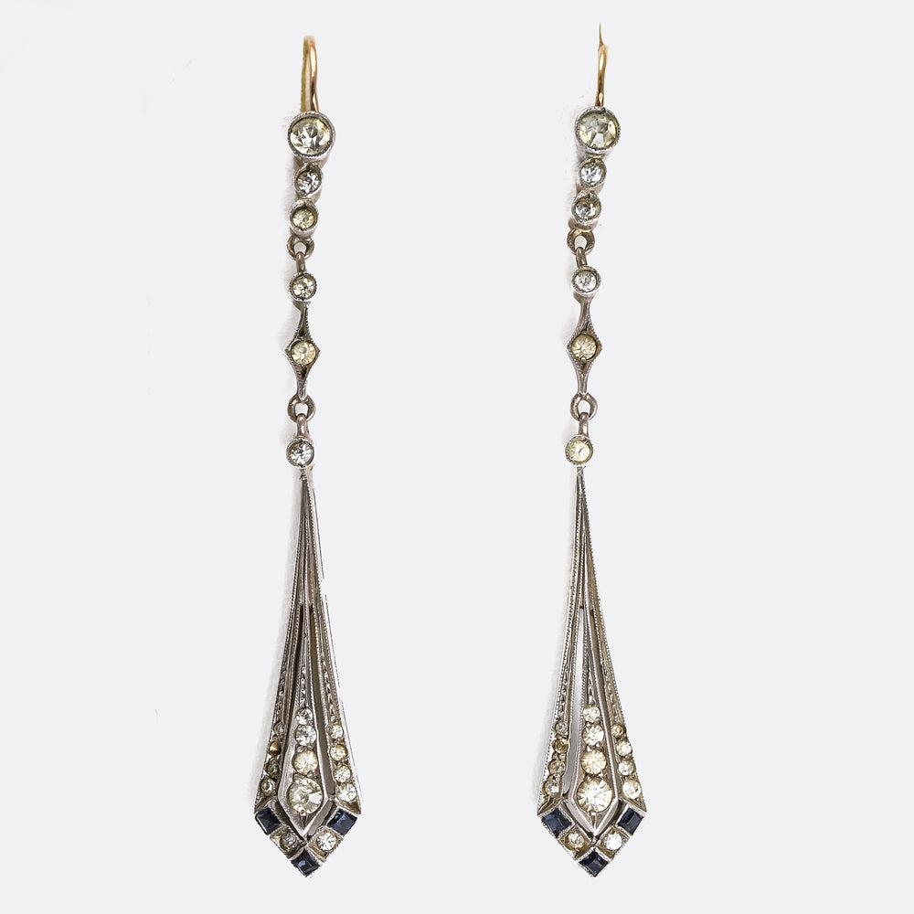 Art Deco Paste Drop Earrings