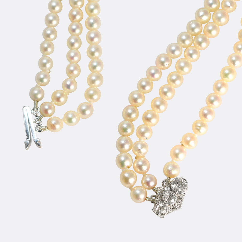 Art Deco Pearl & Diamond Cocktail Watch by Omega