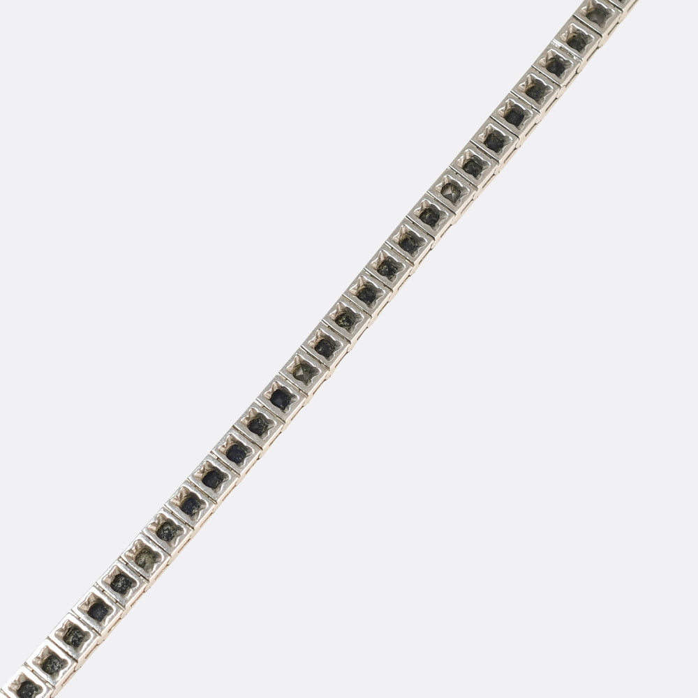 Art Deco Sapphire & Diamond Line Bracelet