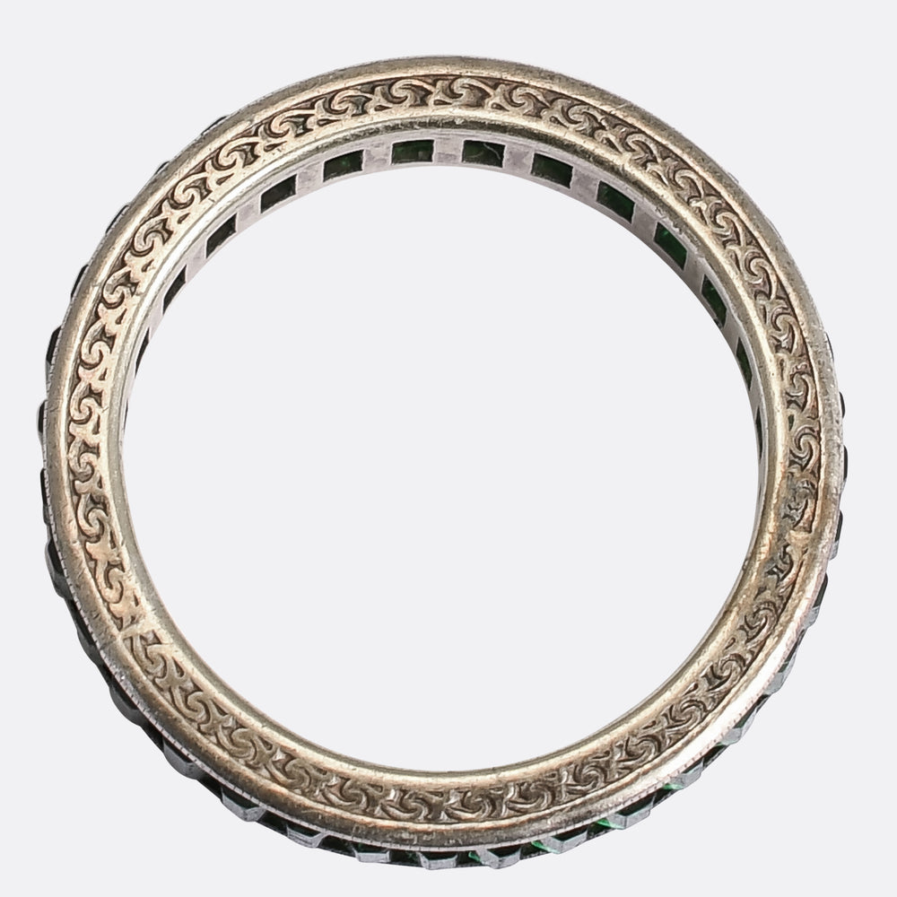 Art Deco 'Emerald' Paste Eternity Ring