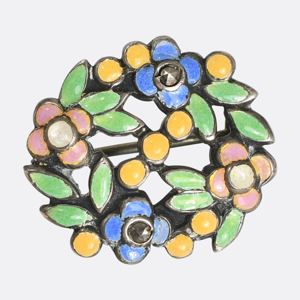 Arts & Crafts Enamel Pin by Bernard Instone