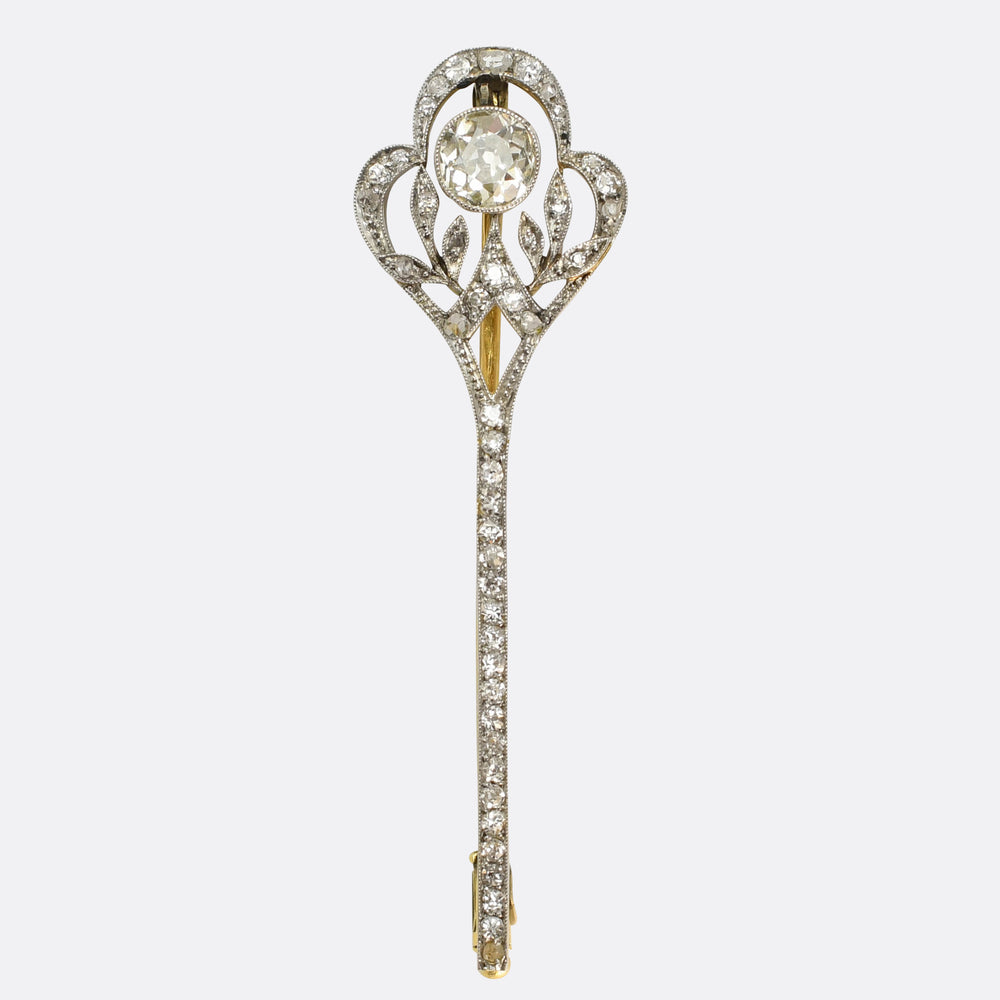 Belle Époque Diamond Lapel Pin