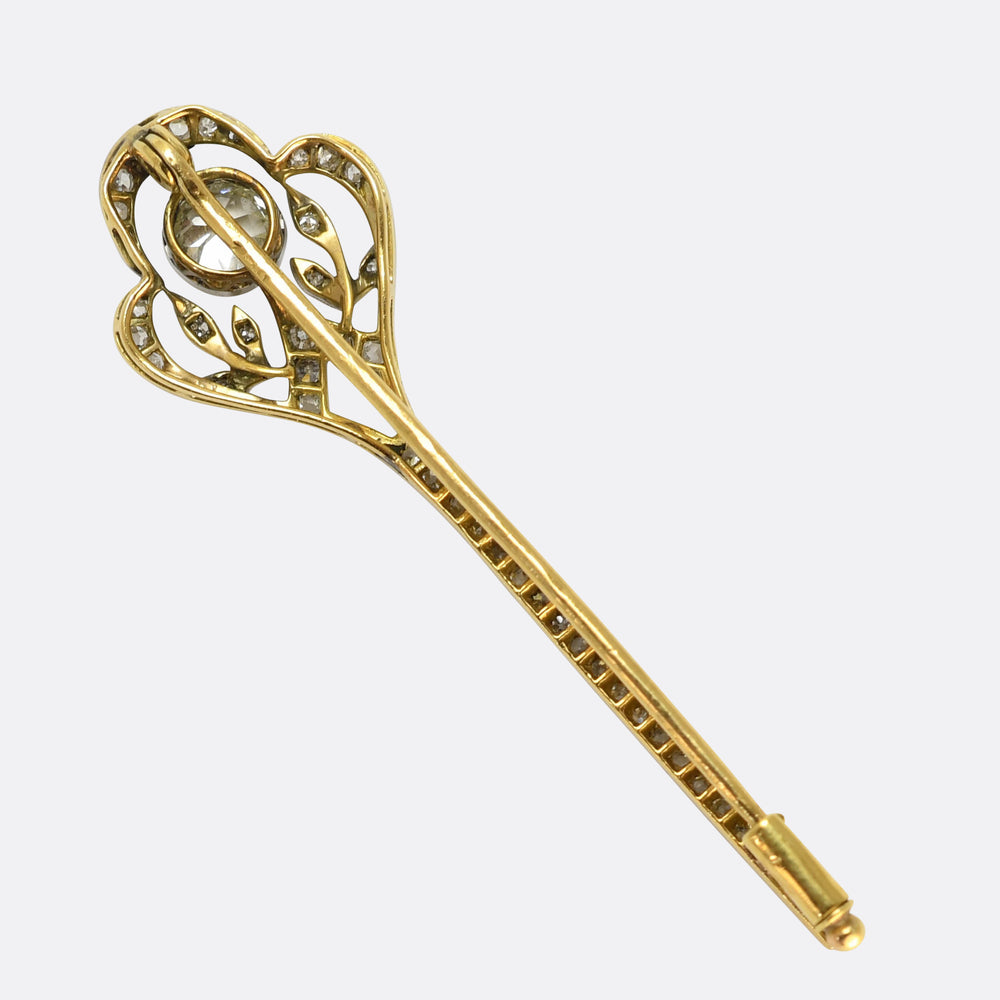 Belle Époque Diamond Lapel Pin