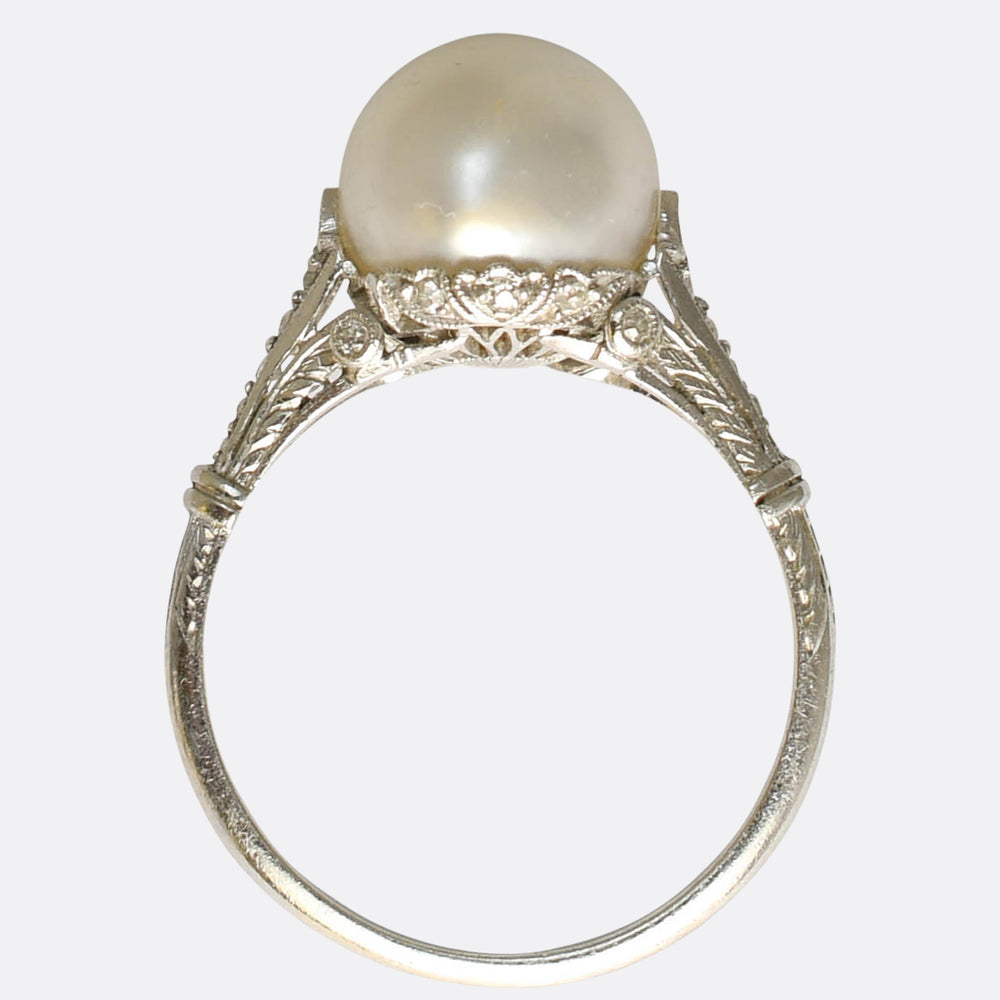 Belle Époque Natural Pearl & Diamond Ring