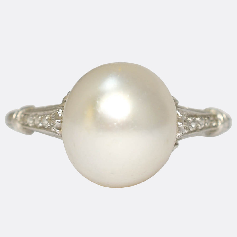 Belle Époque Natural Pearl & Diamond Ring