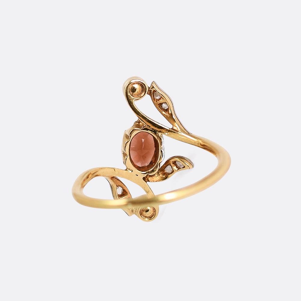 Belle Époque Pearl & Garnet Spray Ring