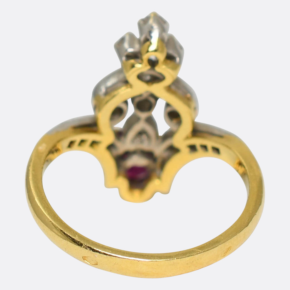 Belle Époque Ruby & Diamond Spray Ring