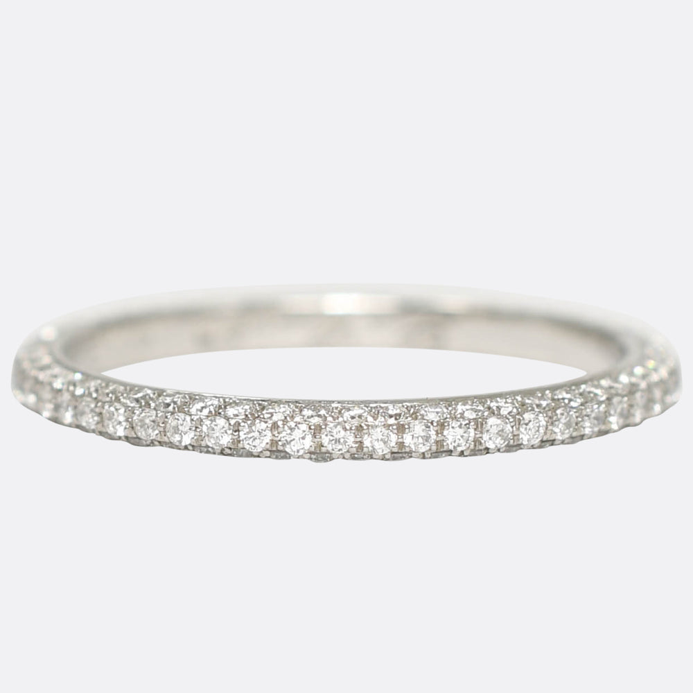 Contemporary Triple Row Diamond Eternity Ring