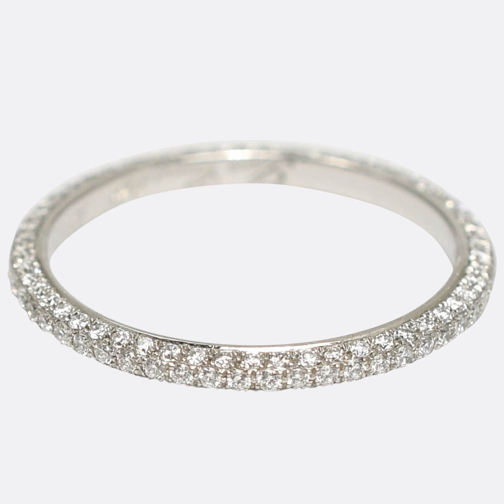 Contemporary Triple Row Diamond Eternity Ring