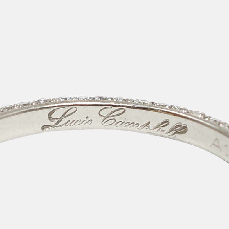 Contemporary Triple Row Diamond Eternity Ring