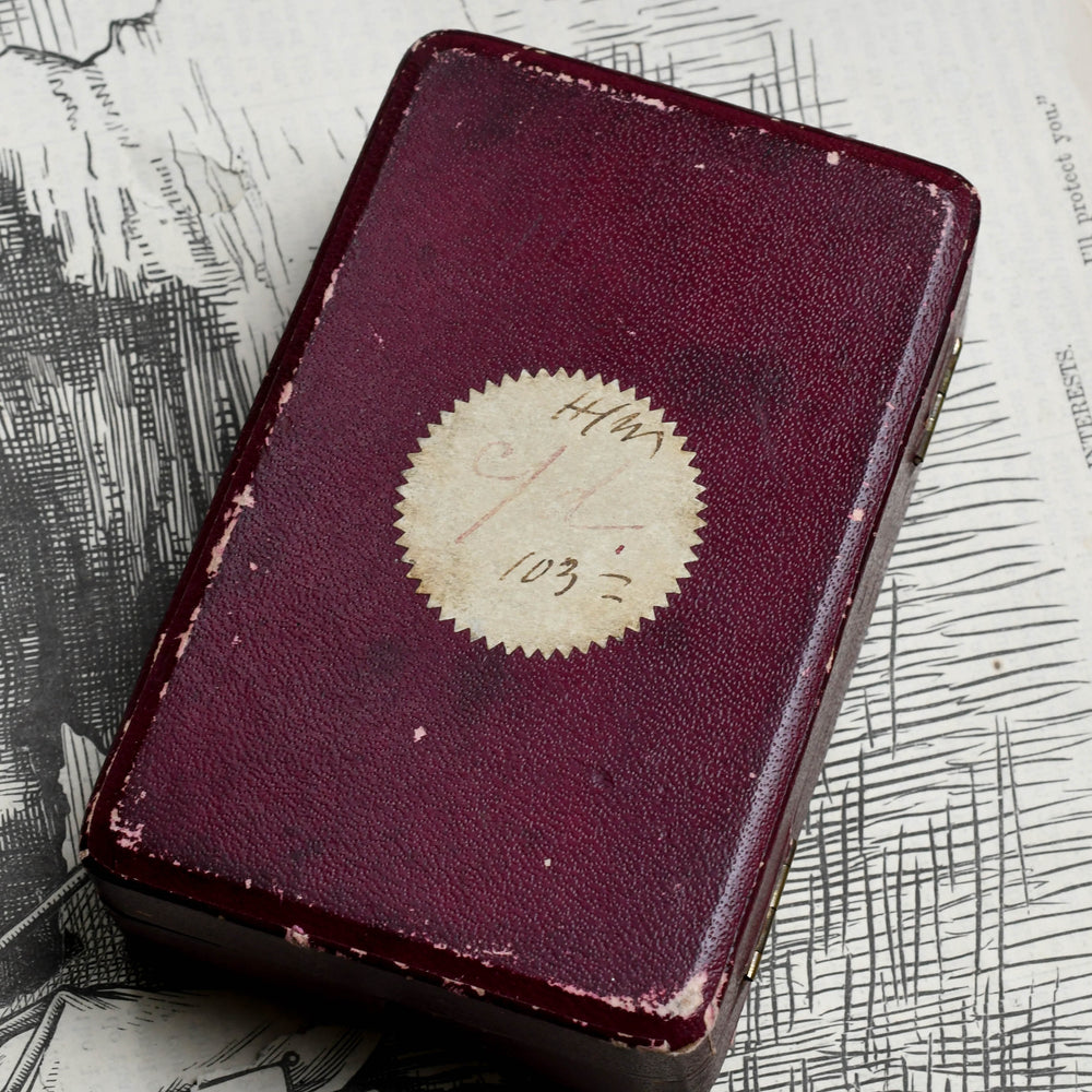 Victorian Jeweller's Sample Case of Buckle Rings