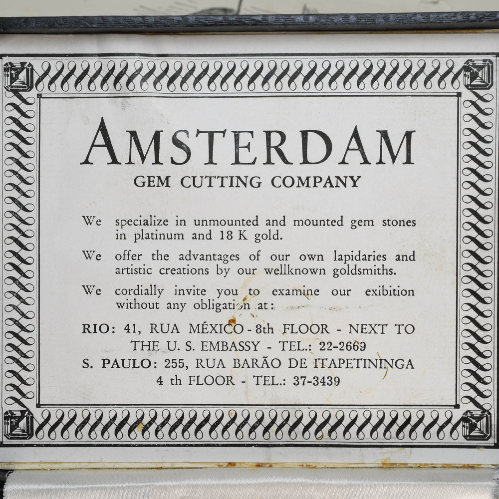 1940's Gemstone Sample Case by Amsterdam Gem Cutting Company