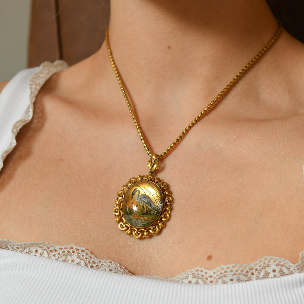 Victorian Aesthetic Movement Essex Crystal Locket