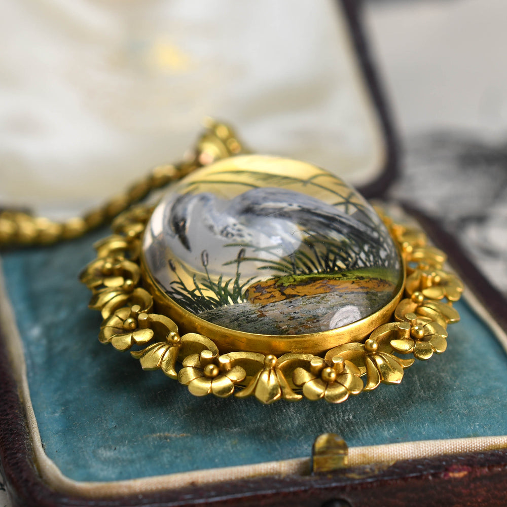 Victorian Aesthetic Movement Essex Crystal Locket