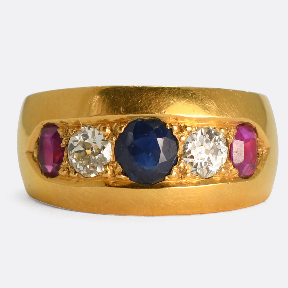 Edwardian Natural Pearl & Diamond Cluster Ring