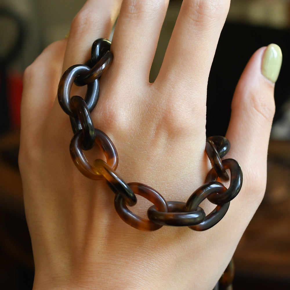 Victorian Tortoiseshell Chain Necklace