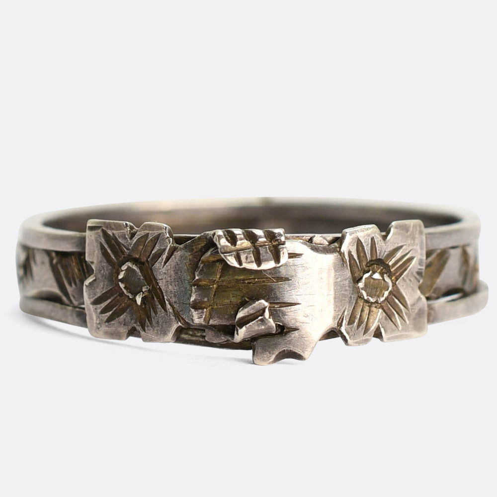 Early Georgian Silver Fede Gimmel Ring