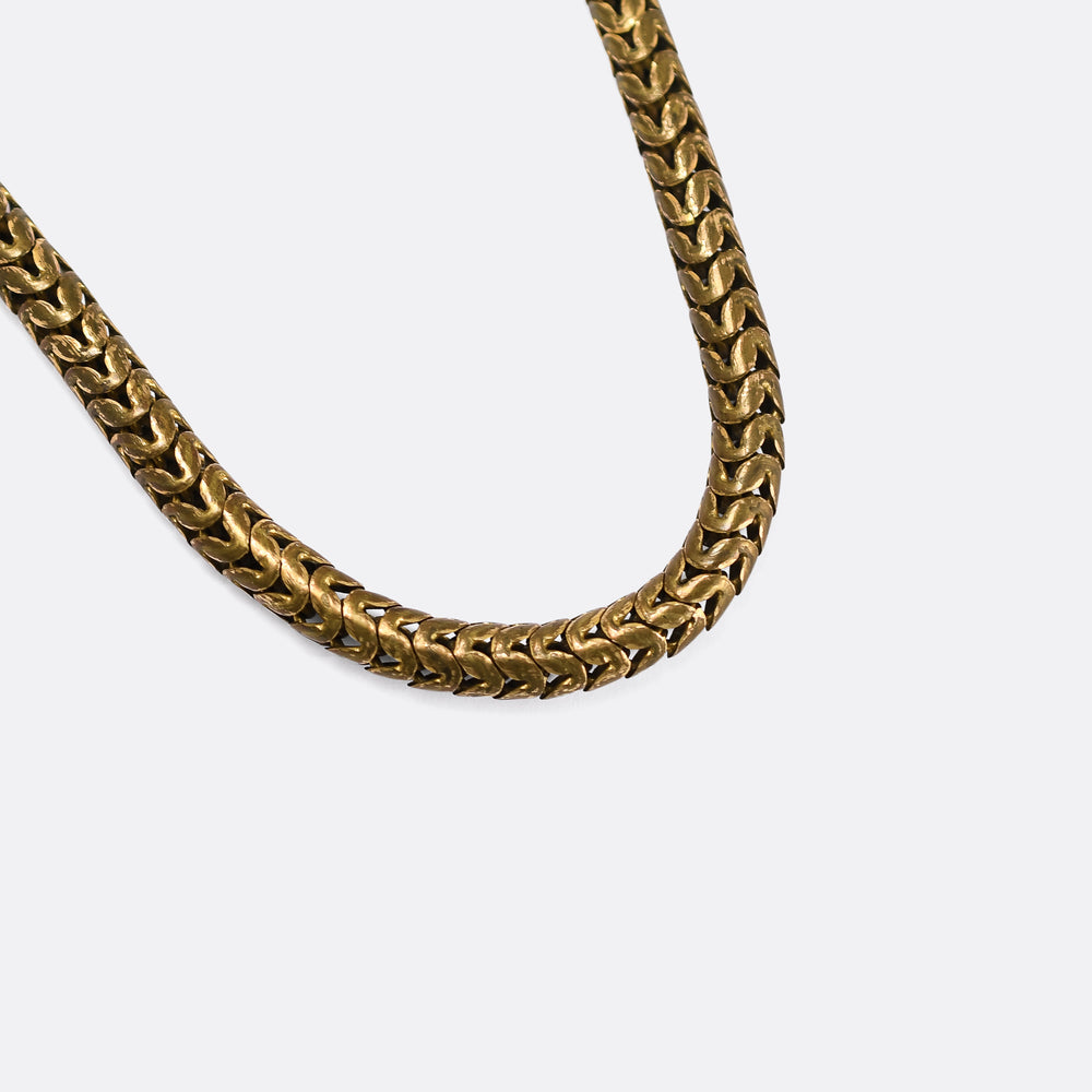 Early Victorian Garnet Snake Collar