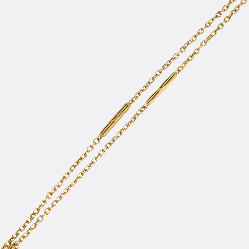 Edwardian 15k Gold Chain Necklace