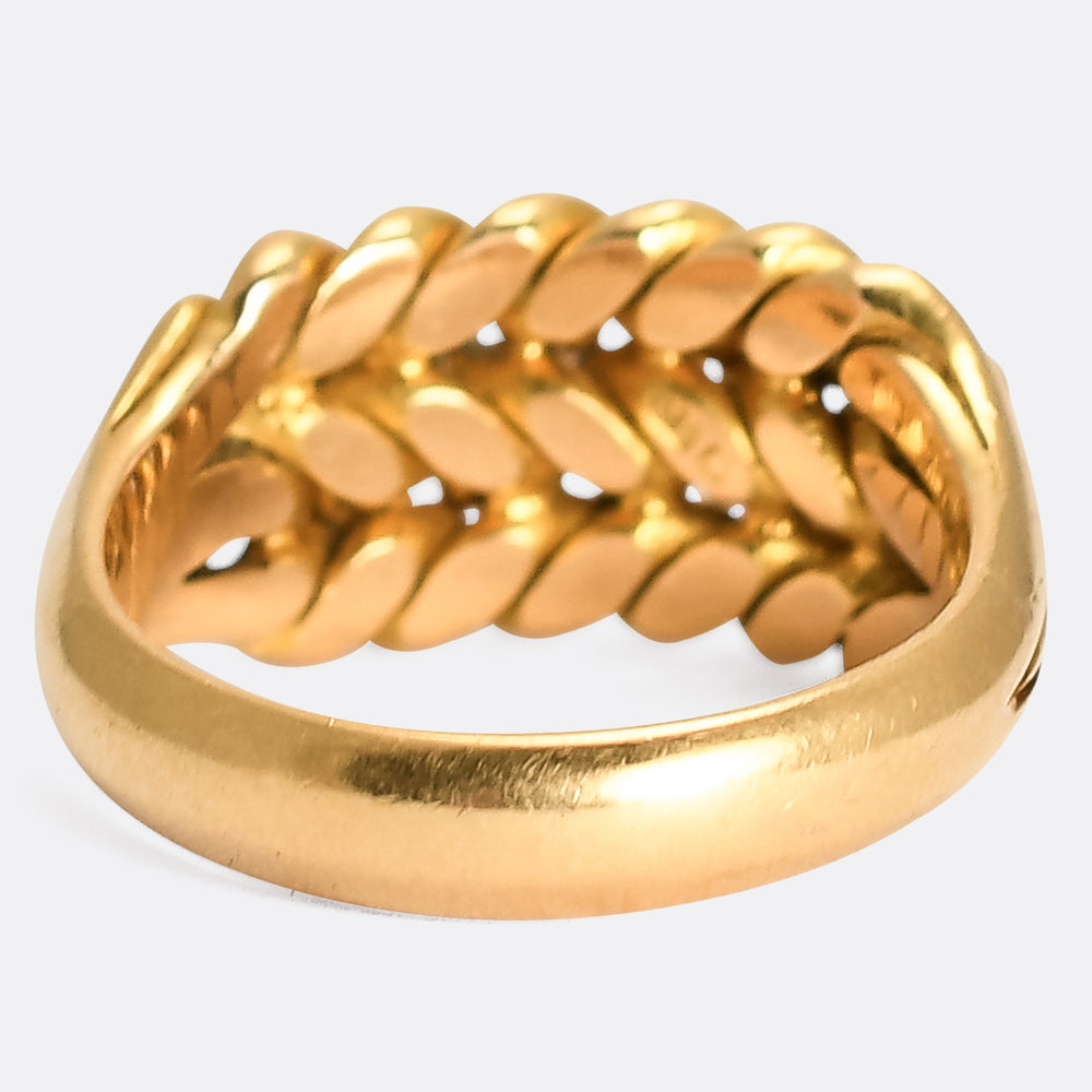 Edwardian 18k Gold Keeper Ring
