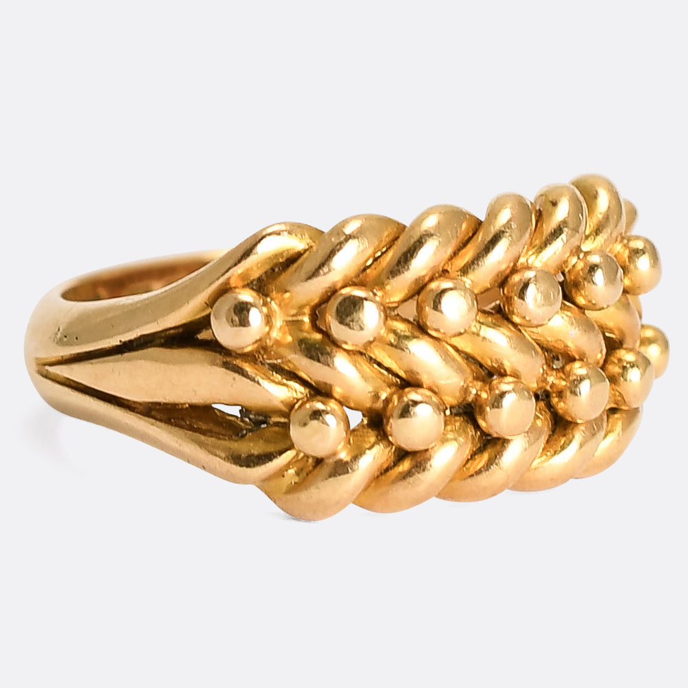 Edwardian 18k Gold Keeper Ring