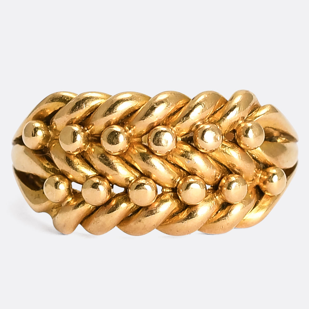 Edwardian 18k Gold Keeper Ring