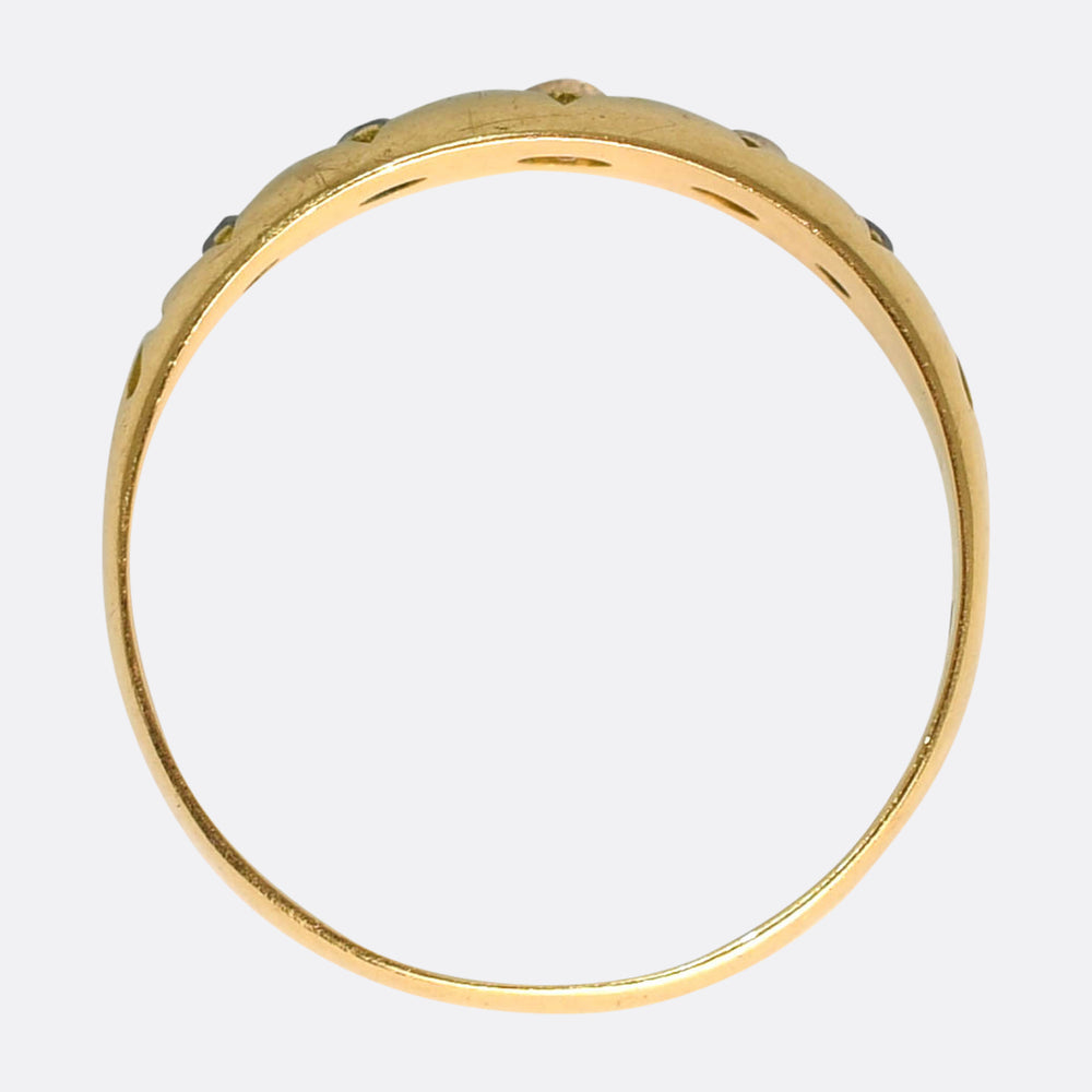 Edwardian 5-Stone Diamond Star Gypsy Ring