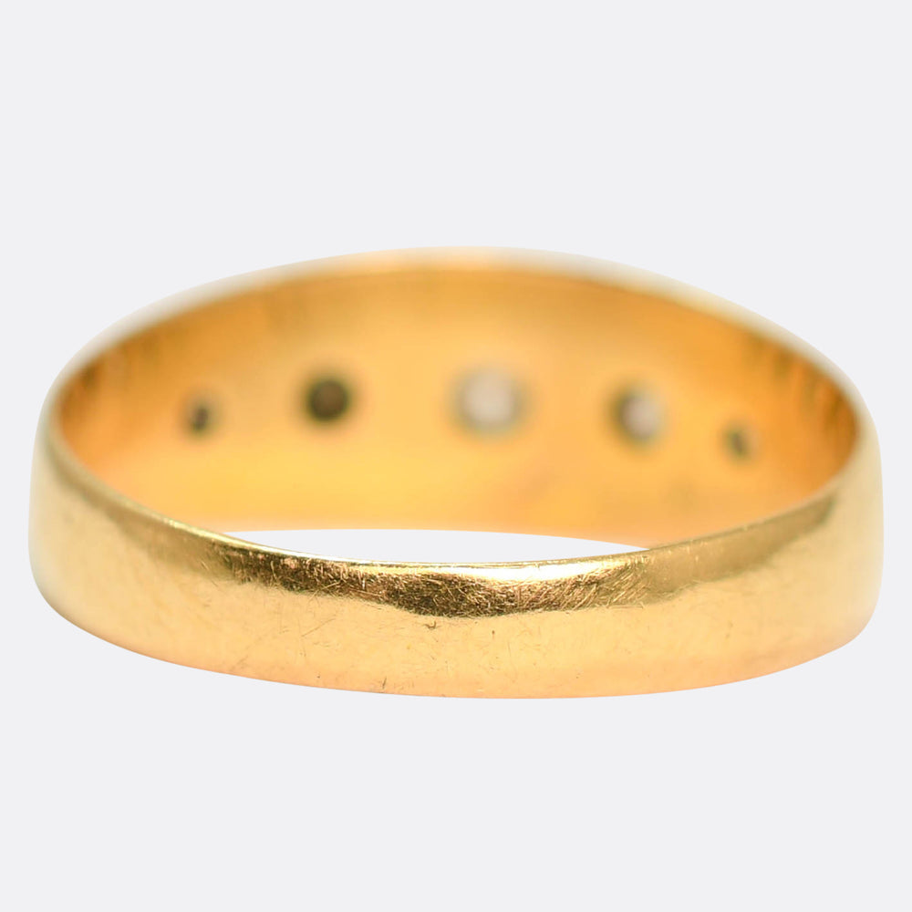 Edwardian 5-Stone Diamond Star Gypsy Ring