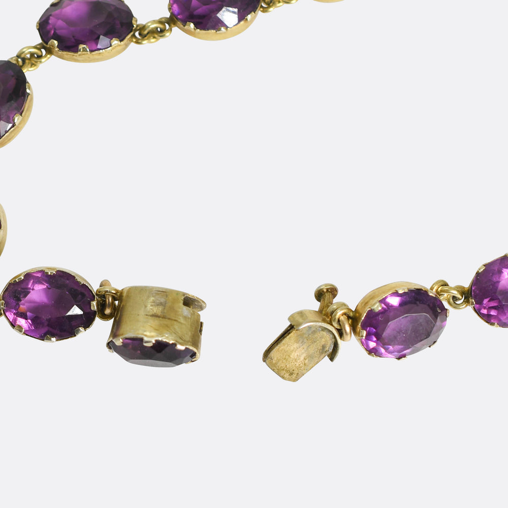 Edwardian Amethyst Rivière Necklace
