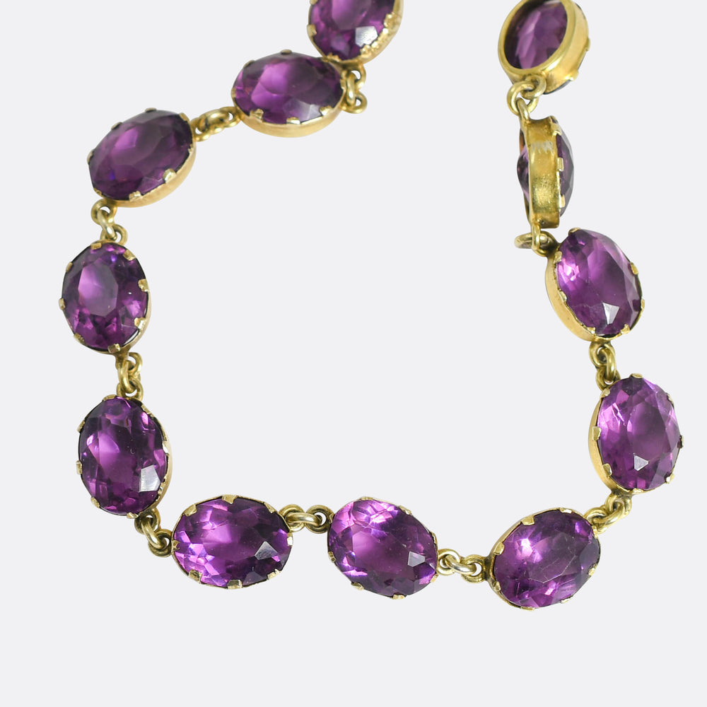 Edwardian Amethyst Rivière Necklace