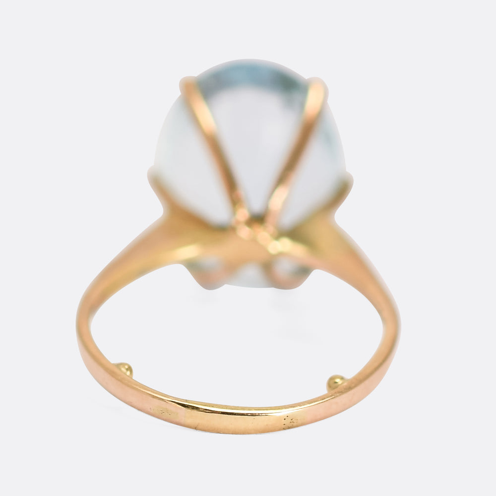 Edwardian Aquamarine Solitaire Ring