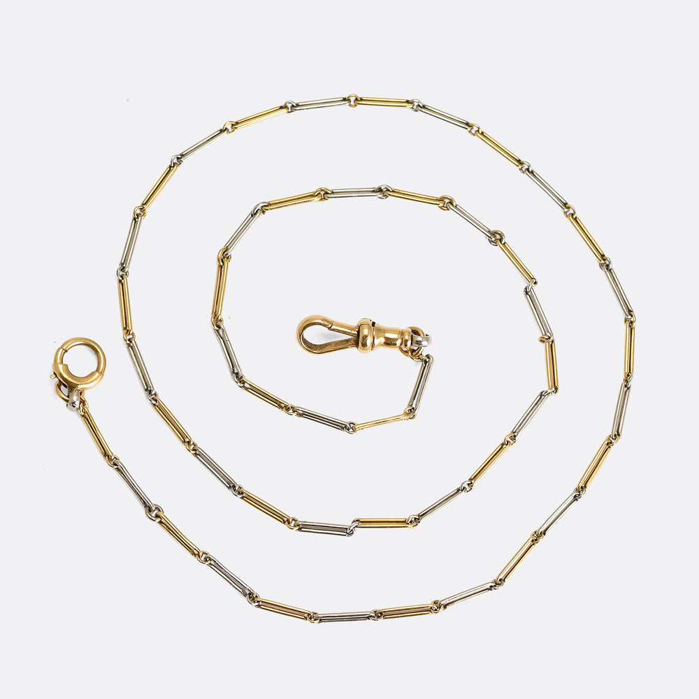 Edwardian Bi-Metal Trombone Link Chain