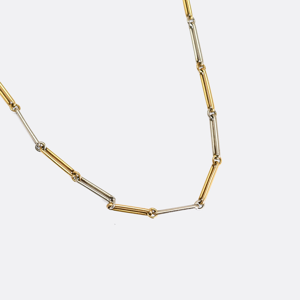 Edwardian Bi-Metal Trombone Link Chain
