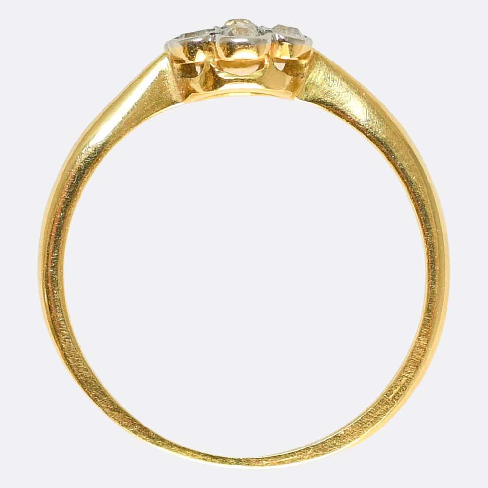 Edwardian Diamond Daisy Ring