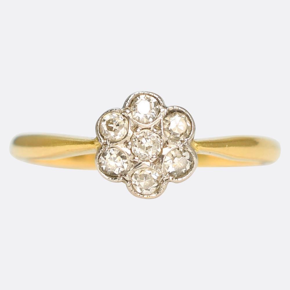 Edwardian Diamond Daisy Ring