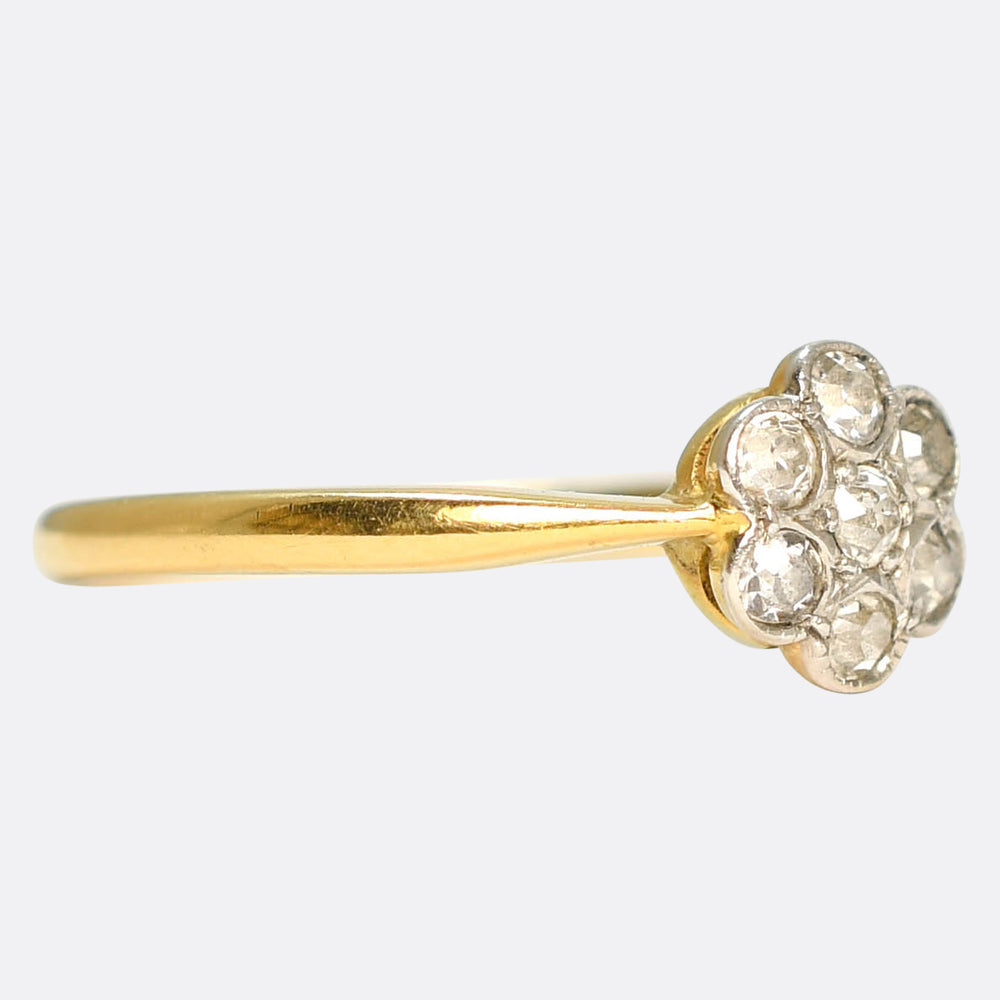 Edwardian Diamond Daisy Ring