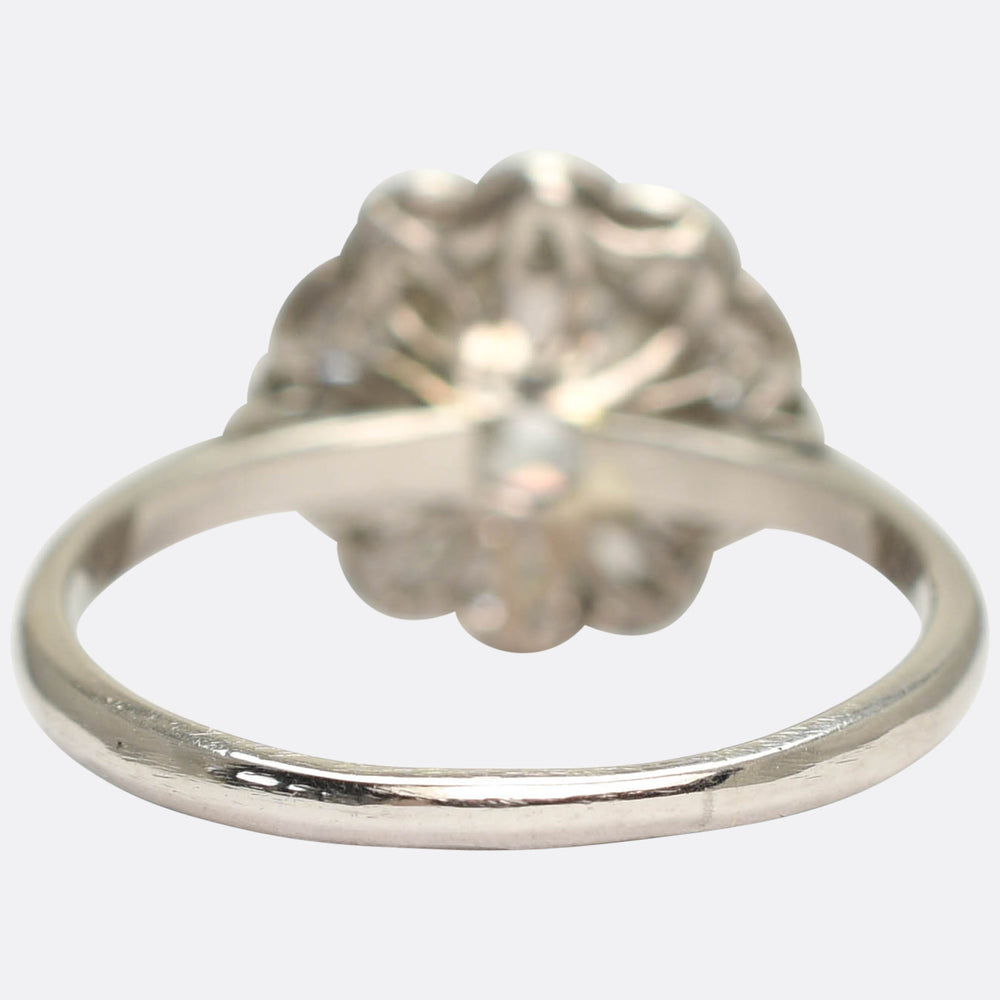 Edwardian Diamond Flower Cluster Ring