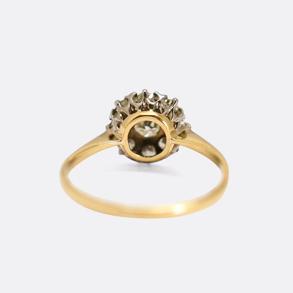 Edwardian Diamond Flower Cluster Ring