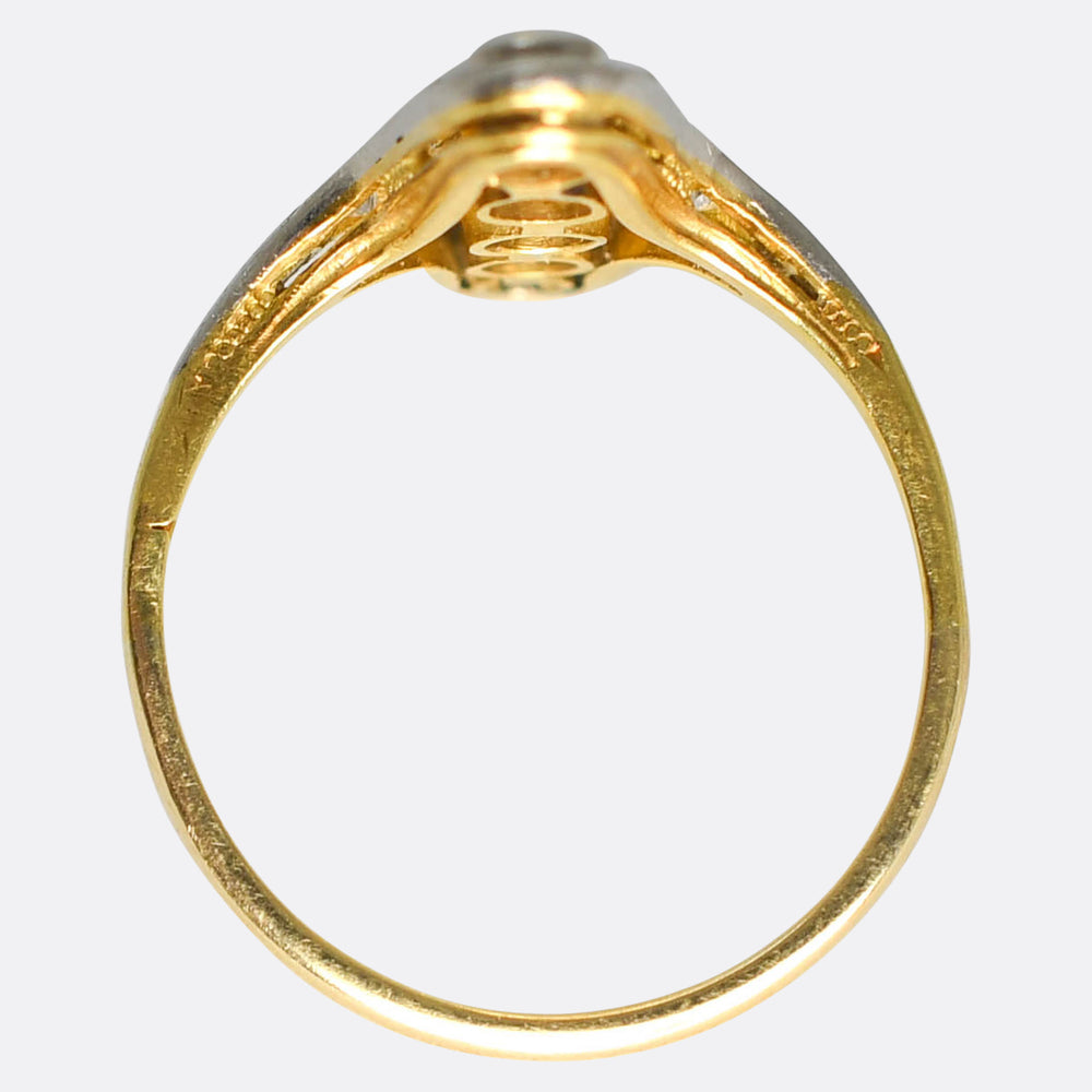 Edwardian Diamond Openwork Cluster Ring