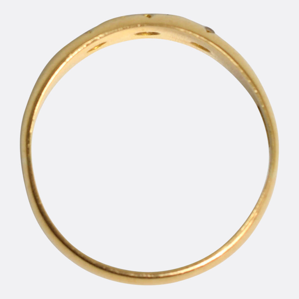 Edwardian Diamond Star-Set Gypsy Ring