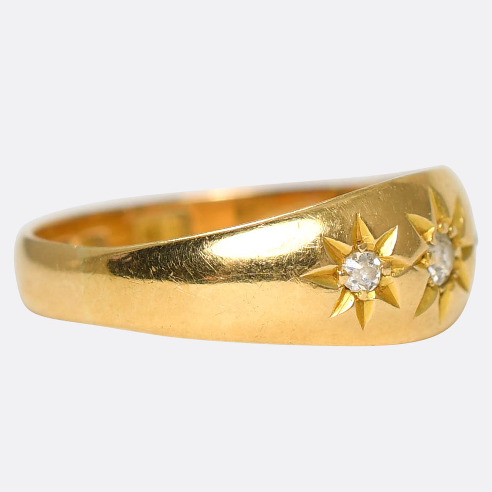 Edwardian Diamond Star-Set Gypsy Ring