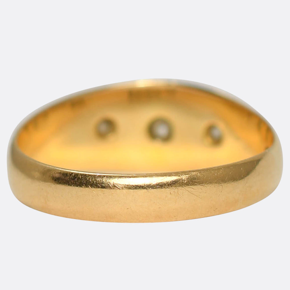 Edwardian Diamond Star-Set Gypsy Ring