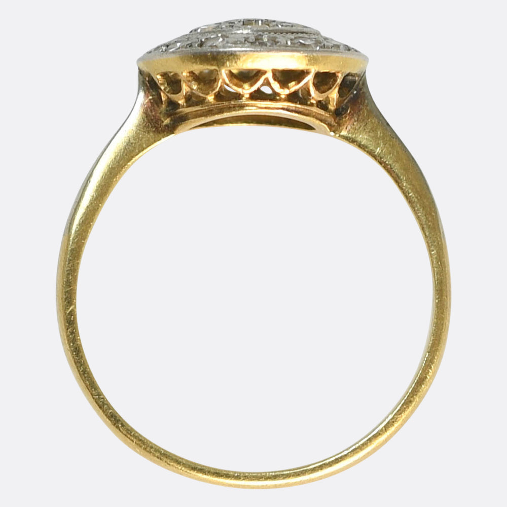 Edwardian Diamond Target Ring