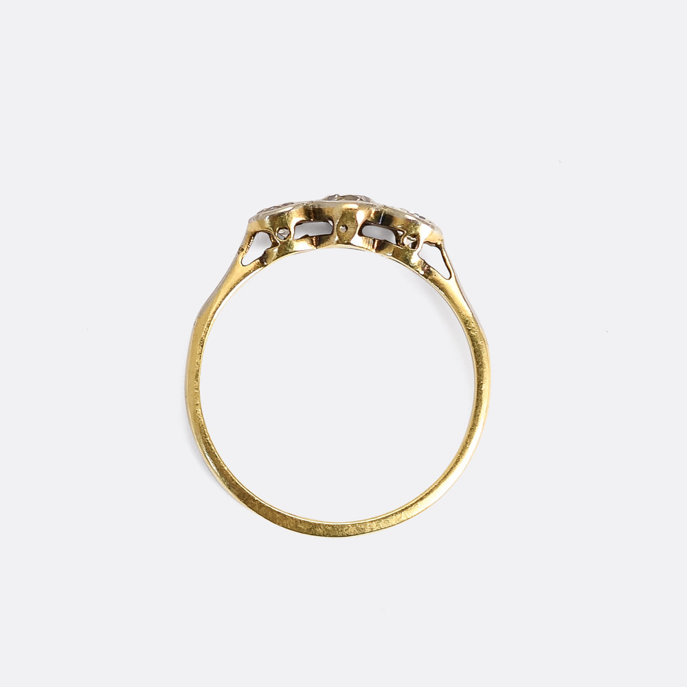 Edwardian Diamond Trilogy Engagement Ring