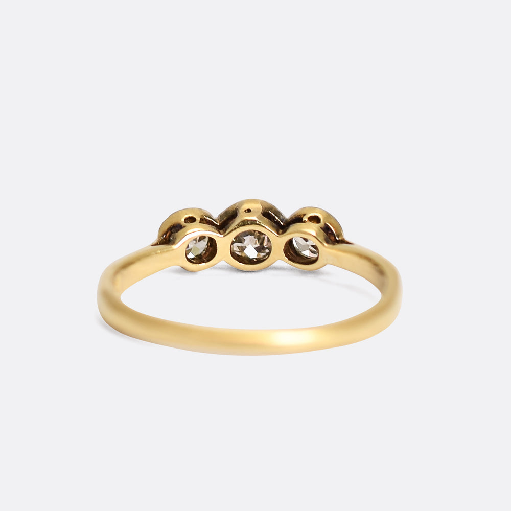 Edwardian Diamond Trilogy Engagement Ring