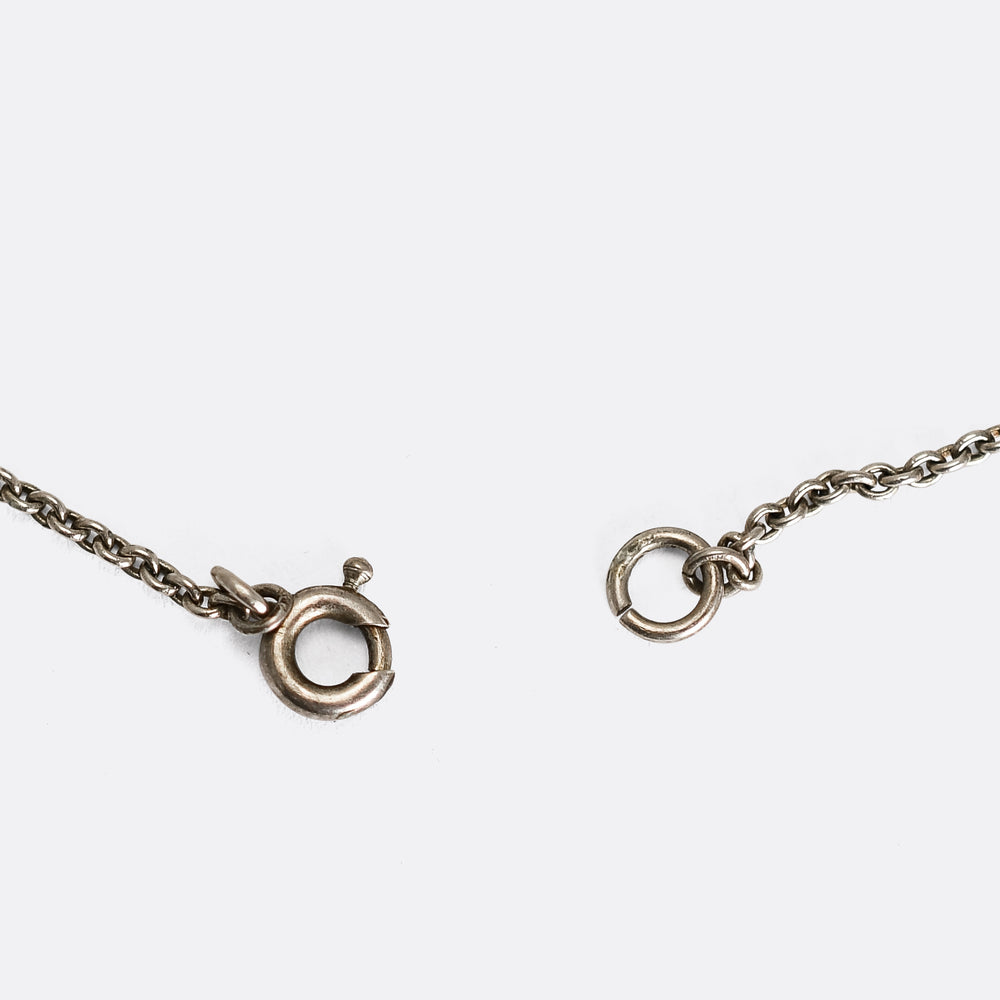 Edwardian Enamel Egg Negligee Necklace