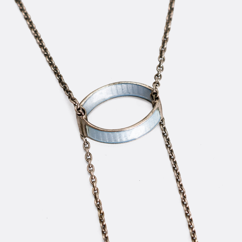 Edwardian Enamel Egg Negligee Necklace