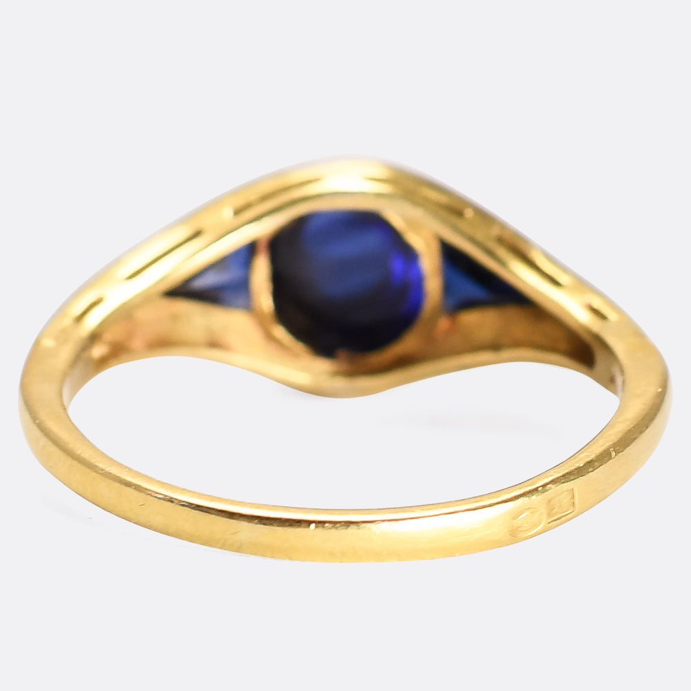 Edwardian French Sapphire Sugarloaf Ring