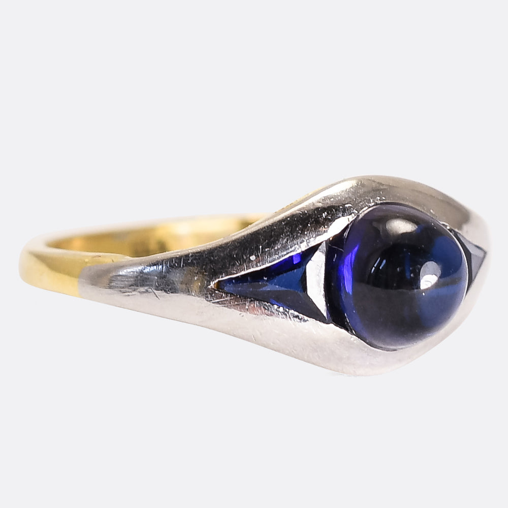Edwardian French Sapphire Sugarloaf Ring